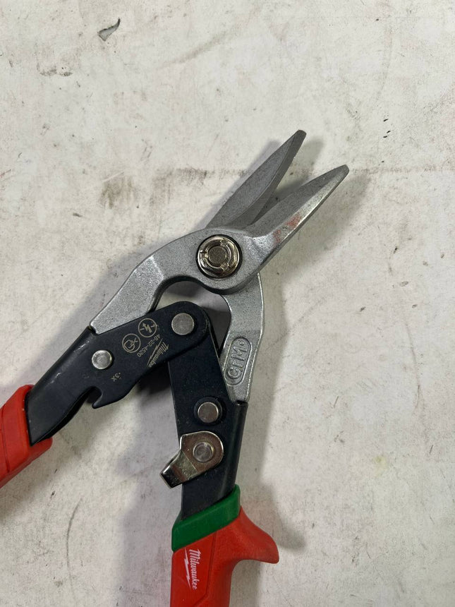 Milwaukee Blechschere gebogen rechts fuer durchlaufenden Schnitt 48 22 4520 Gebraucht 1 - toolbrothers