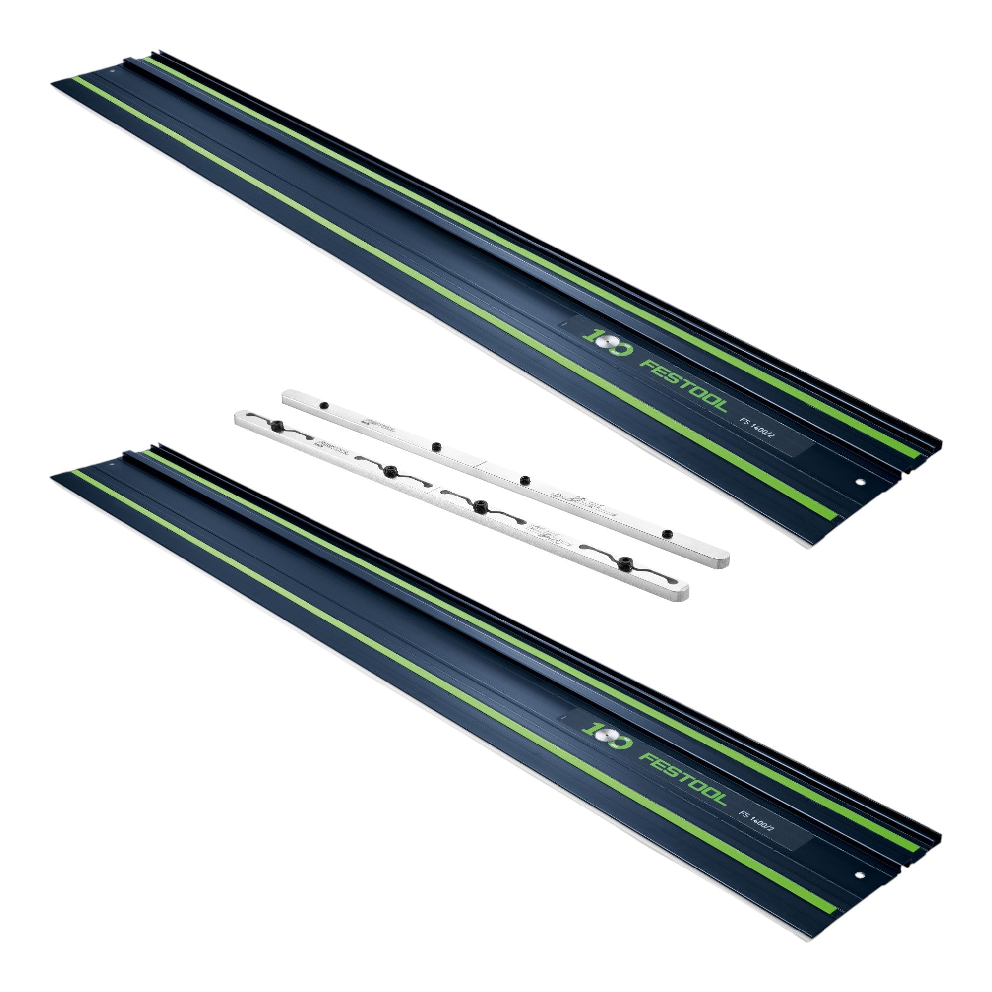 Festool 2x FS 1400 2 BL Fuehrungsschiene 1400 mm Blau 2x 578246 100Y Jubilaeums Edition FSV 2 Verbindungsstueck 577039  0 - toolbrothers