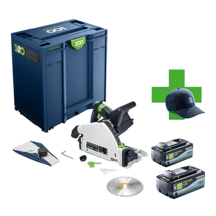 Festool TSC 55 KEB Basic 100Y Limited Edition Akku Tauchsaege 18 36 V 2x 18 V 160 mm Brushless 2x Akku 8 0 Ah Systainer ohne Ladegeraet 0 - toolbrothers
