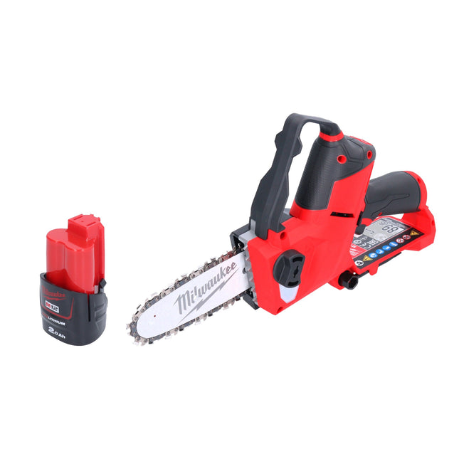 Milwaukee M12 FHS 201 Akku Astsaege 12 V 15 cm Brushless 1x Akku 2 0 Ah ohne Ladegeraet 0 - toolbrothers