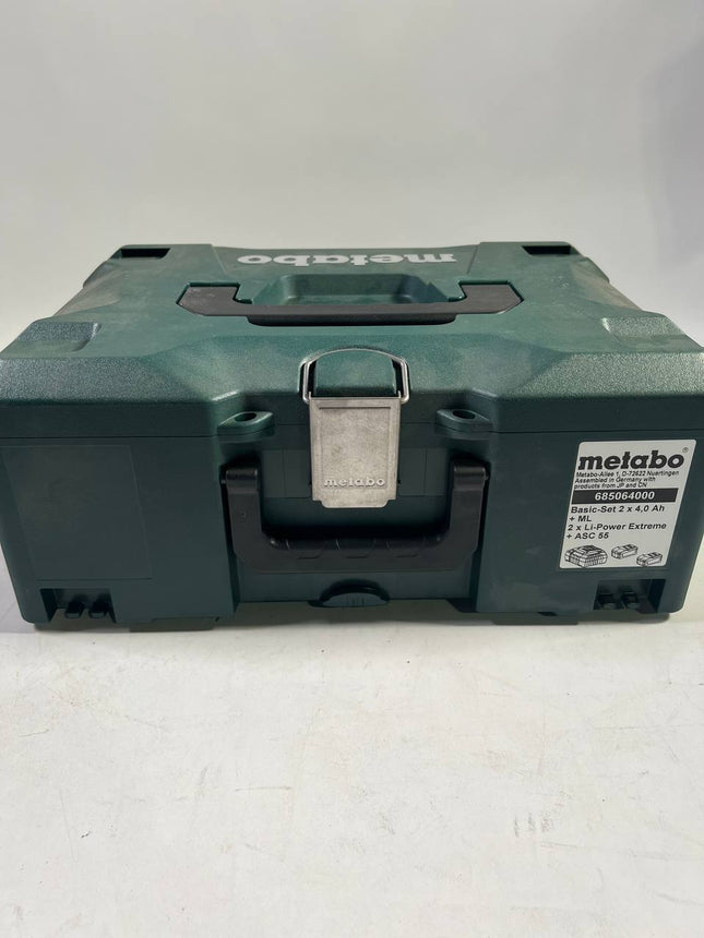 Metabo Basic Set Ladegeraet 2x 18 V 4 0 Ah Akkus in MetaLoc II Unvollstaendig 1 - toolbrothers