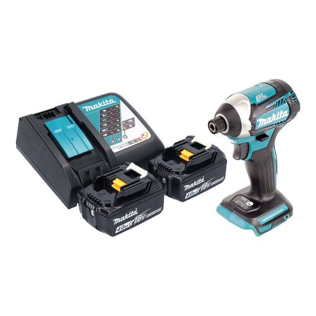 Makita DTD 154 RM Akku Schlagschrauber 18 V 175 Nm 1 4 Brushless 2x Akku 4 0 Ah Ladegeraet 0 - toolbrothers