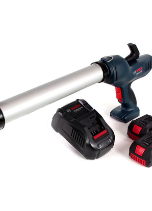 Bosch GCG 18V-600 Professional Akku Kartuschenpresse 400 ml Kapazität + 2x GBA 6,0 Ah Akku + GAL 1880 Schnellladegerät - Toolbrothers