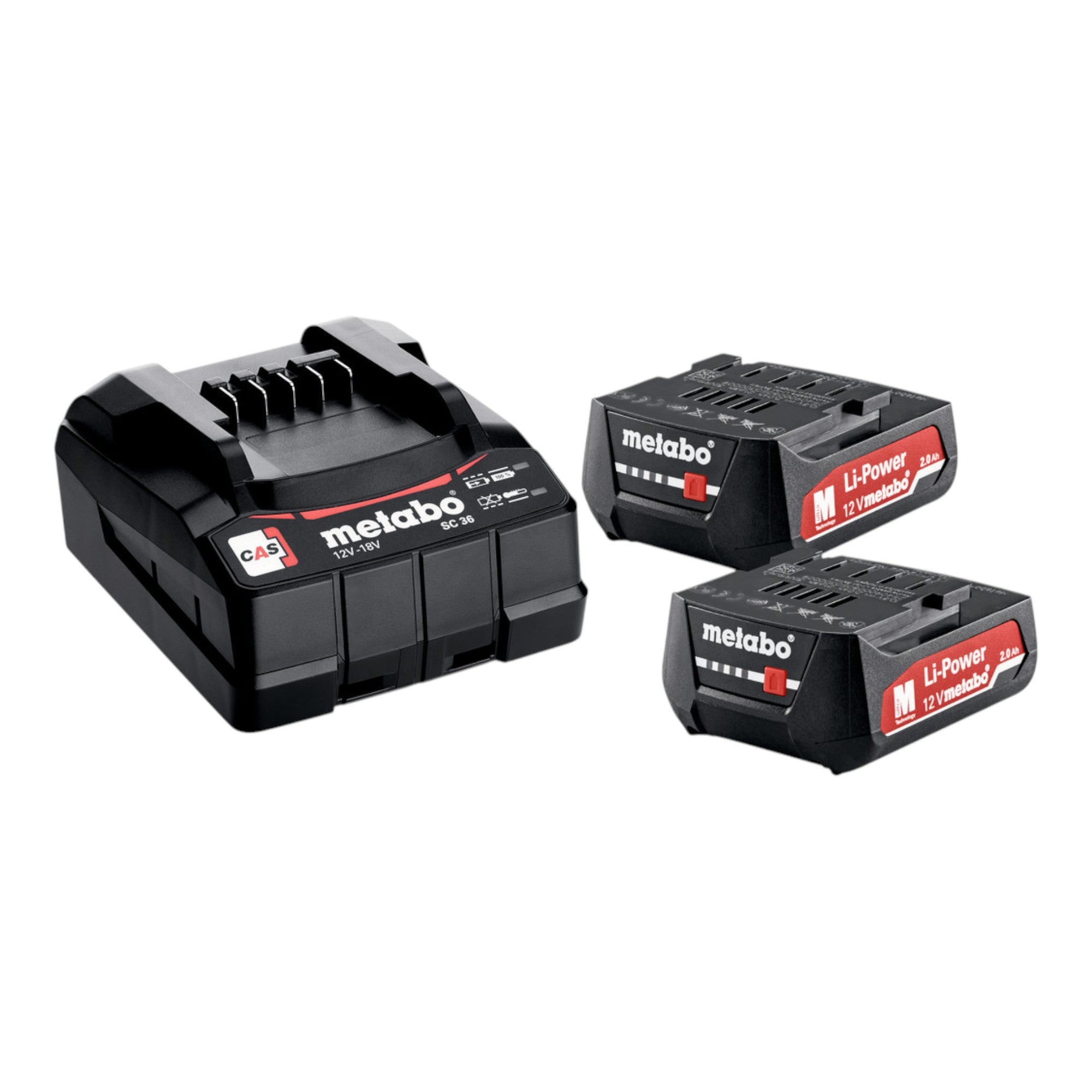 Metabo Basis Set 2x Li Power Akkupack 12 V 2 0 Ah Akku SC 36 Ladegeraet 685300000  0 - toolbrothers