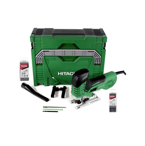 Hitachi CJ 160 VA W1 Stichsäge im Transportkoffer 740 W+ Makita B-16 Stichsägeblätter für Holz + Makita B-22 Stichsägeblätter für Metall - Toolbrothers