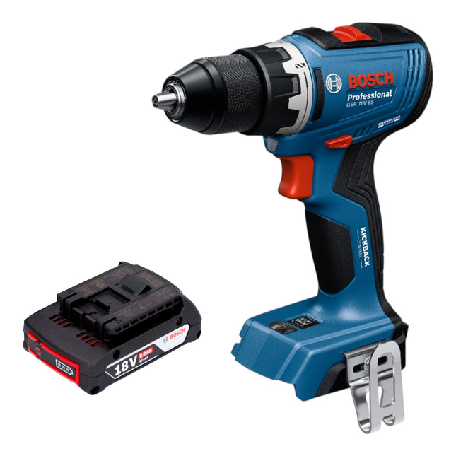 Bosch GSR 18V 65 Professional Akku Bohrschrauber 18 V 63 Nm Brushless 1x Akku 2 0 Ah ohne Ladegeraet 0 - toolbrothers