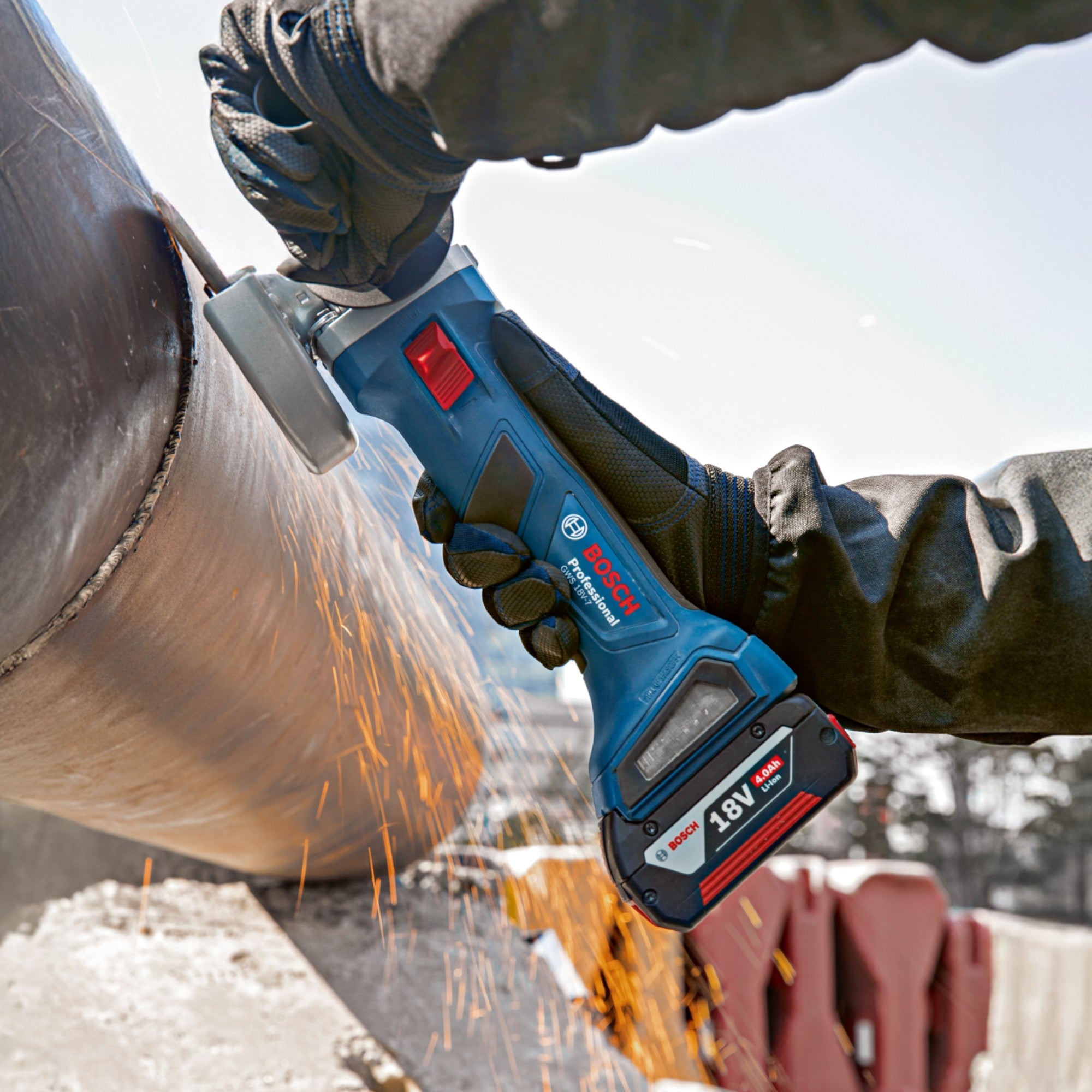 Bosch GWS 18V 7 Professional Akku Winkelschleifer 18 V 115 mm Brushless 2x ProCORE Akku 5 5 Ah Ladegeraet 3 - toolbrothers