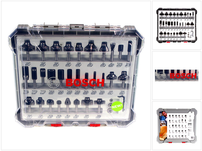 Bosch Mixed Fraeser Set 8 mm 30 tlg Koffer 2607017475 fuer Oberfraesen mit Rundschaft Beschaedigt 0 - toolbrothers