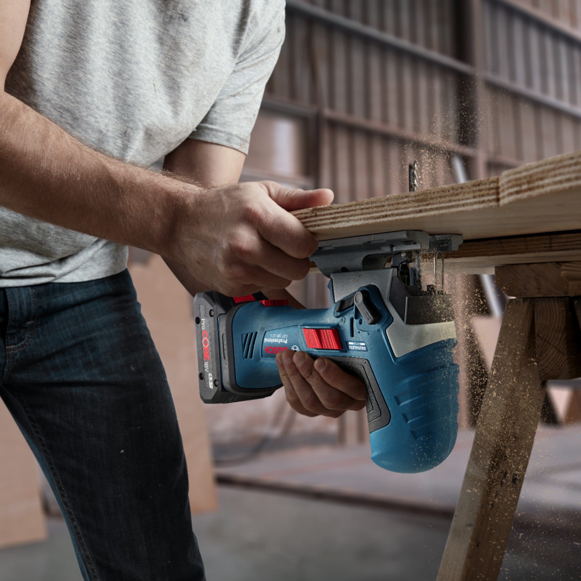Bosch GST 18V 125 S Professional Akku Stichsaege 18 V 125 mm Brushless 1x Akku 4 0 Ah Ladegeraet L Boxx 4 - toolbrothers