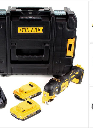 DeWalt DCS 355 D2 Akku Oszillierer 18V Brushless Solo + 2x Akku 2,0Ah + Ladegerät + TSTAK - Toolbrothers