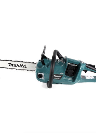 Makita DUC 355 PM2 Akku Kettensäge 36V ( 2x18V ) Brushless 35 cm + 2x 4,0 Ah Akku + Doppelladegerät - Toolbrothers