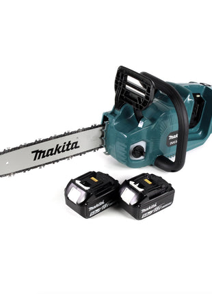 Makita DUC 355 T2 Akku Kettensäge 36V ( 2x18V ) Brushless 35 cm + 2x 5,0 Ah Akku - ohne Ladegerät - Toolbrothers