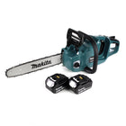 Makita DUC 355 T2 Akku Kettensäge 36V ( 2x18V ) Brushless 35 cm + 2x 5,0 Ah Akku - ohne Ladegerät - Toolbrothers