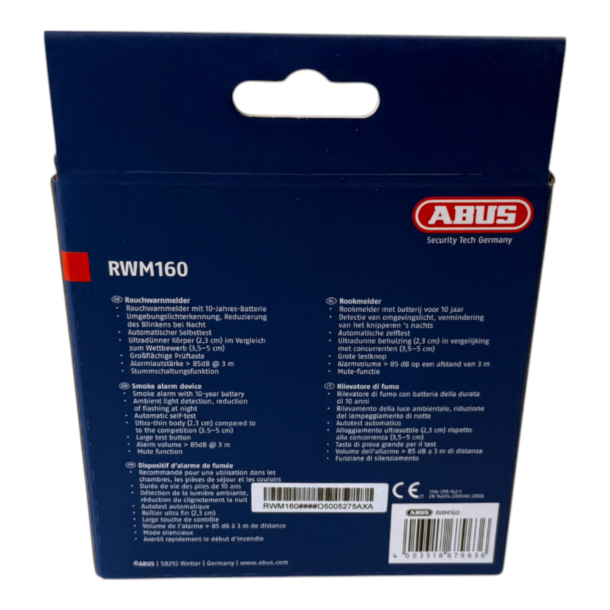 ABUS RWM 160 Rauchmelder 2 3 cm Hoehe Gefahrenmelder weiss 3 - toolbrothers