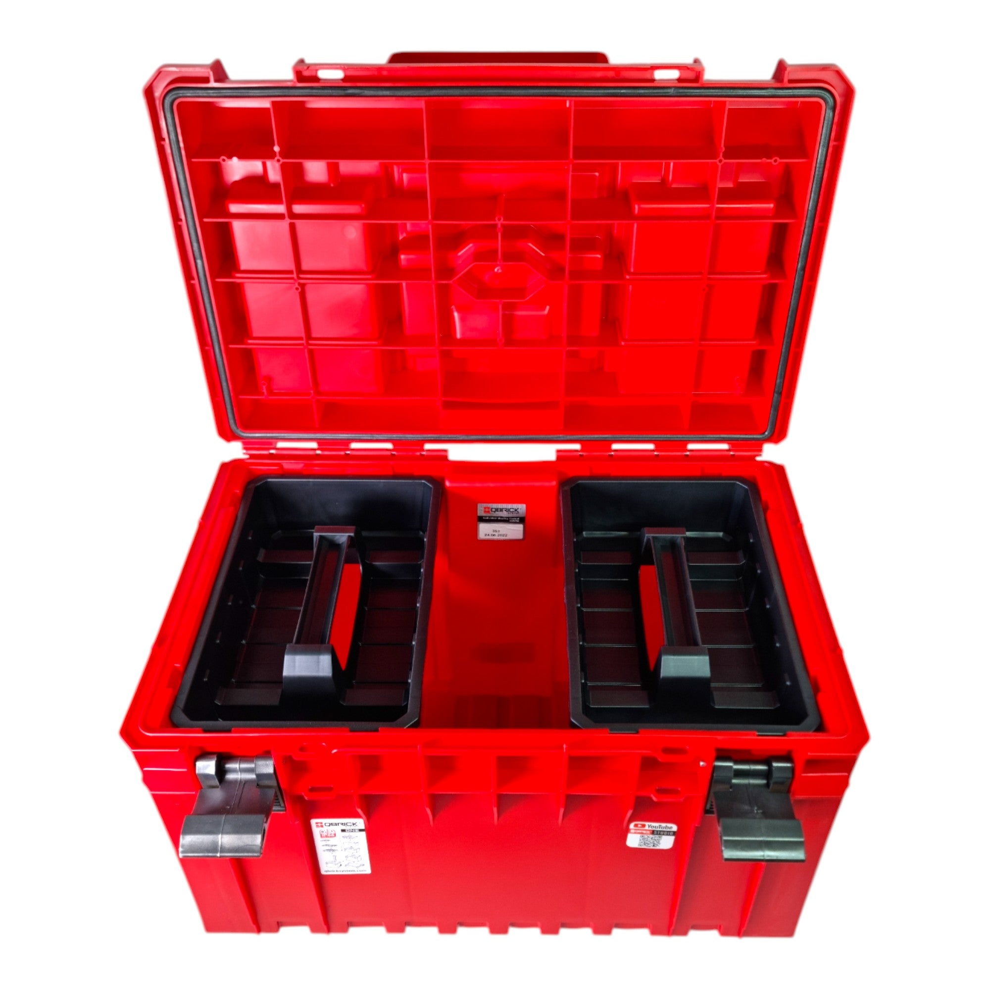 Qbrick System ONE 450 PROFI RED ULTRA HD Custom Werkzeugkoffer modularer Organizer 585 x 385 x 420 mm 52 l stapelbar IP66 alte Version 4 - toolbrothers