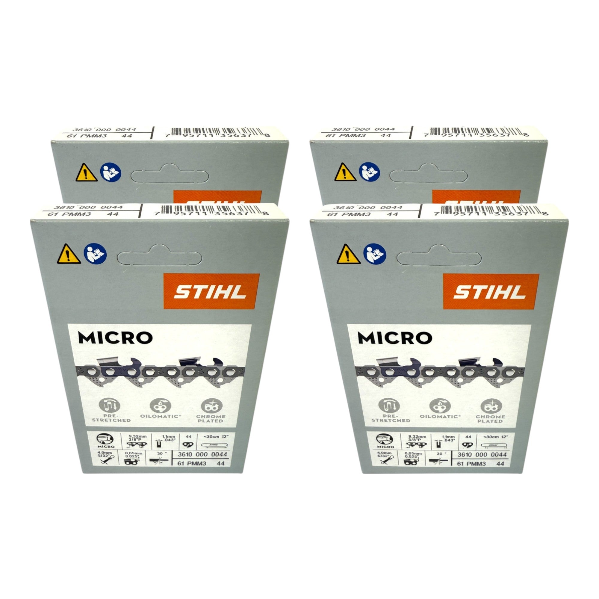 STIHL Picco Micro Mini 3 Saegekette 30 cm 3 8 P 1 1 mm 44 TG 4 Stk 4x 36100000044  0 - toolbrothers