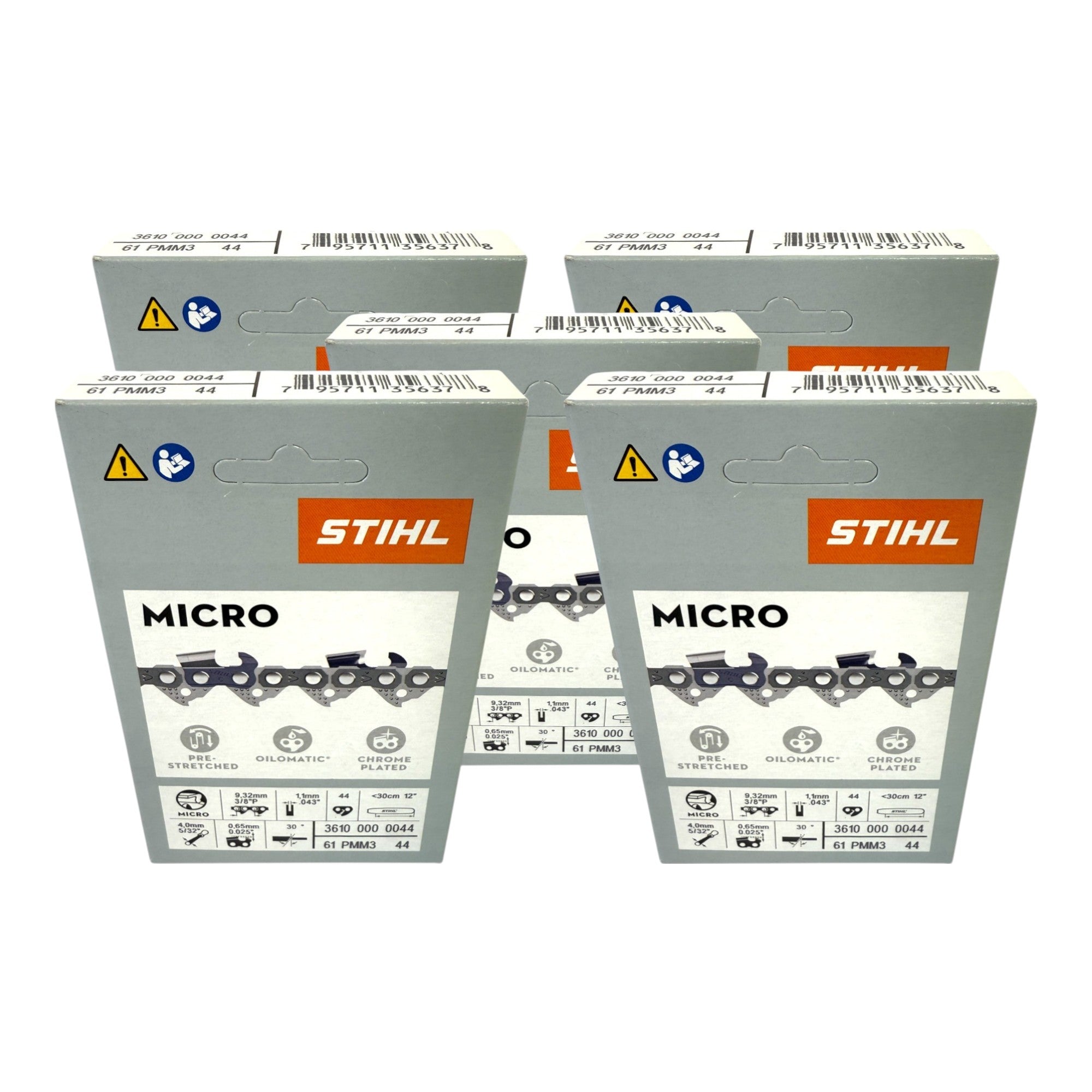 STIHL Picco Micro Mini 3 Saegekette 30 cm 3 8 P 1 1 mm 44 TG 5 Stk 5x 36100000044  0 - toolbrothers