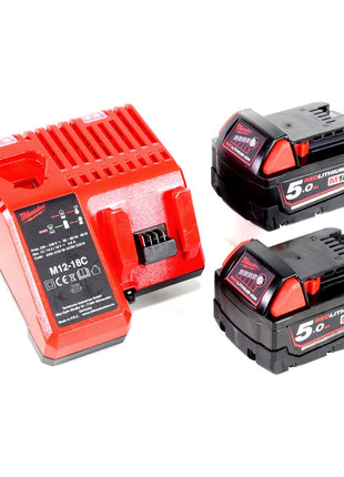 Milwaukee M18 ONEPD-502C Li-Ion Akku Schlagbohrschrauber mit innovativer One Key Bluetooth Funktion + 2x B5 5,0 Ah Akku + Ladegerät - Toolbrothers