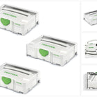 Festool 3 x Systainer T-LOC SYS 1 TL Werkzeug Koffer lichtgrau koppelbar ( 497563 ) - Toolbrothers