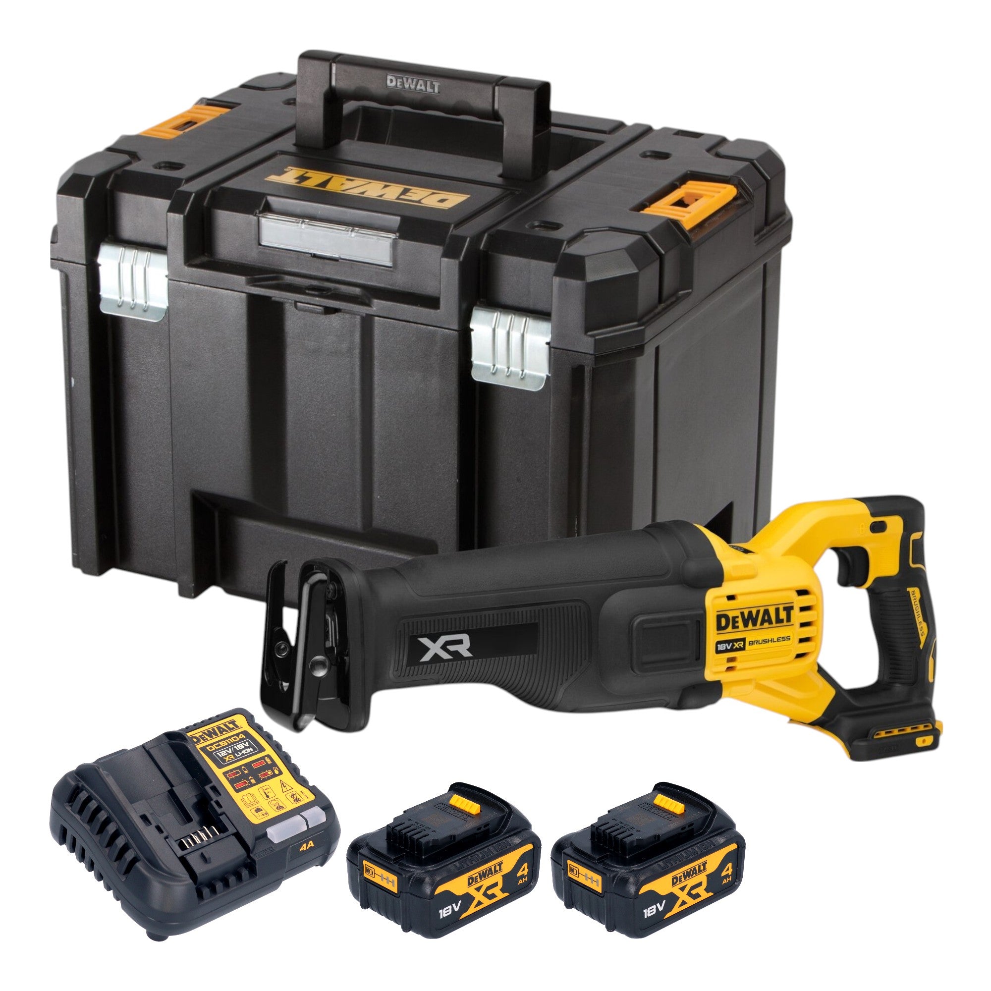 DeWalt DCS 386 M2T Akku Saebelsaege 18 V Brushless 2x Akku 4 0 Ah Ladegeraet TSTAK 0 - toolbrothers