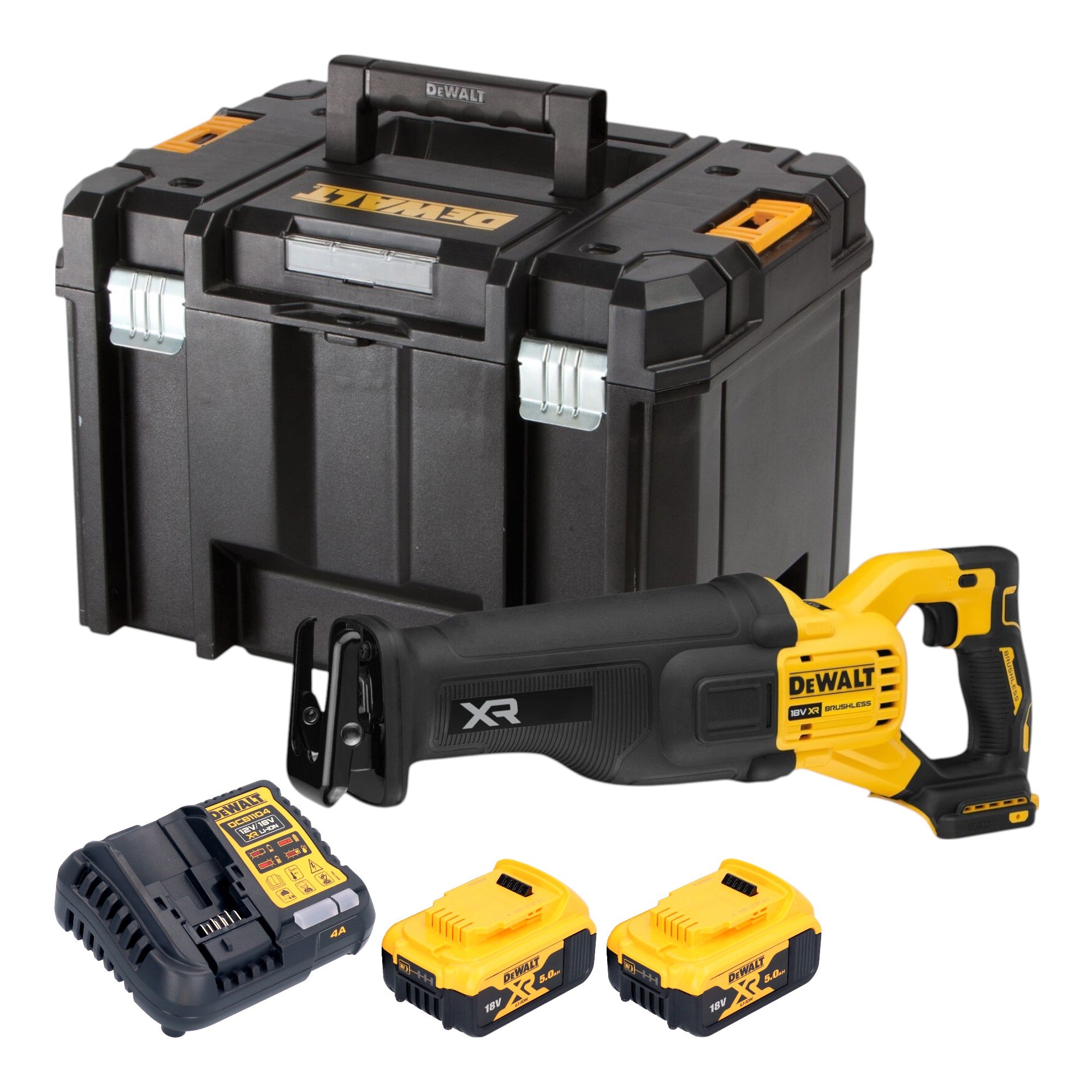 DeWalt DCS 386 P2T Akku Saebelsaege 18 V Brushless 2x Akku 5 0 Ah Ladegeraet TSTAK 0 - toolbrothers