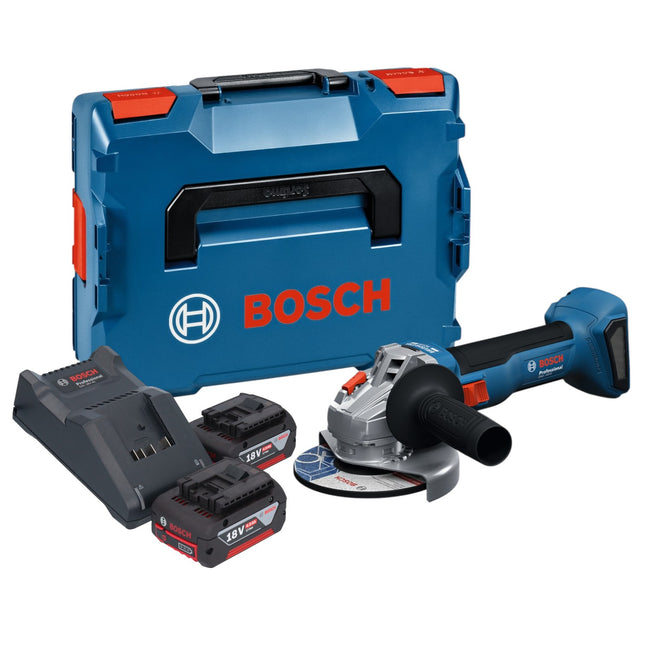 Bosch GWS 18V 8 Professional Akku Winkelschleifer 18 V 125 mm Brushless 2x Akku 4 0 Ah Ladegeraet L Boxx 0 - toolbrothers
