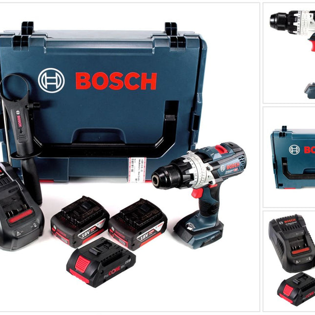Bosch GSB 18V-85 C Akku Schlagbohrschrauber 18V 85Nm 1/2" Brushless + 2x Akku 5,0Ah + 1x ProCore Akku 4,0Ah + Ladegerät + L-Boxx - Toolbrothers