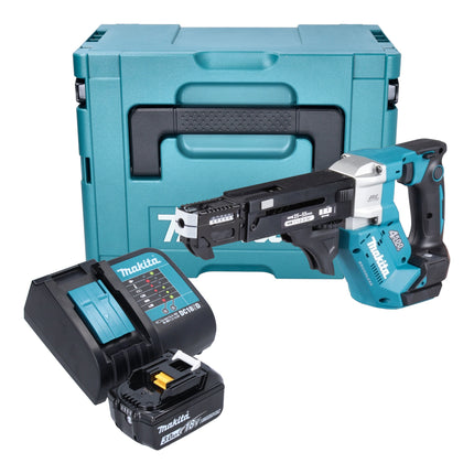 Makita DFR 552 SF1J Akku Magazinschrauber 18 V 25 55 mm Brushless 1x Akku 3 0 Ah Ladegeraet Makpac 0 - toolbrothers