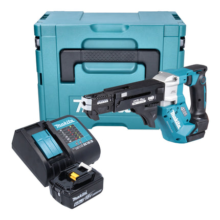 Makita DFR 552 SG1J Akku Magazinschrauber 18 V 25 55 mm Brushless 1x Akku 6 0 Ah Ladegeraet Makpac 0 - toolbrothers