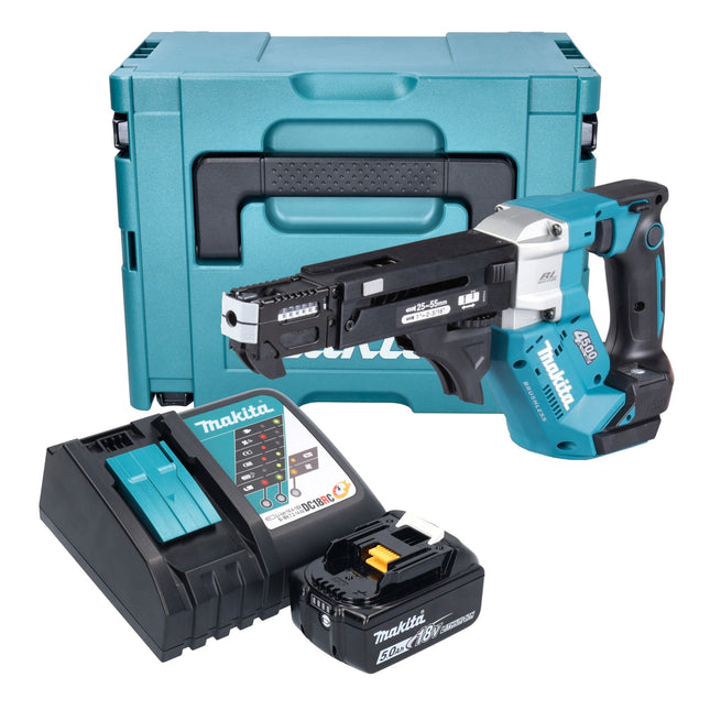 Makita DFR 552 RT1J Akku Magazinschrauber 18 V 25 55 mm Brushless 1x Akku 5 0 Ah Ladegeraet Makpac 0 - toolbrothers