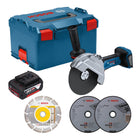 Bosch GWS 18V 180 P Professional Akku Winkelschleifer 18 V 180 mm Brushless 1x Akku 5 0 Ah L Boxx ohne Ladegeraet 0 - toolbrothers