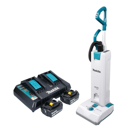 Makita DVC 560 PF2 Akku Staubsauger 36 V 2x 18 V 5 l Brushless 2x Akku 3 0 Ah Ladegeraet 0 - toolbrothers