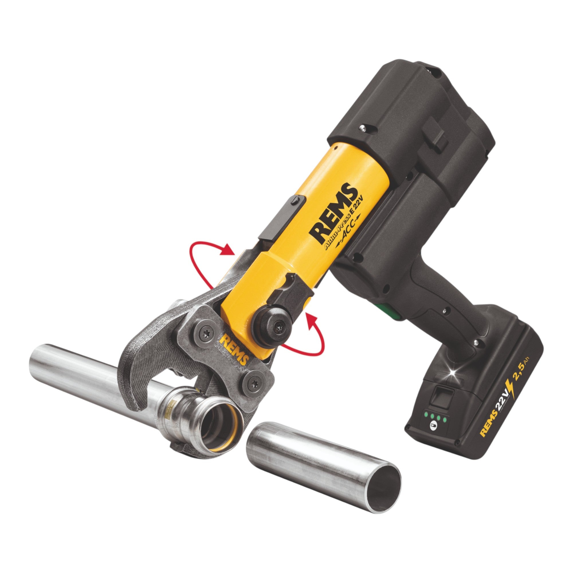 Rems E 22V ACC Basic Pack Akku Radialpresse 22 V 32 kN 576017 R220 1x Akku 2 5 Ah Ladegeraet L Boxx 2 - toolbrothers