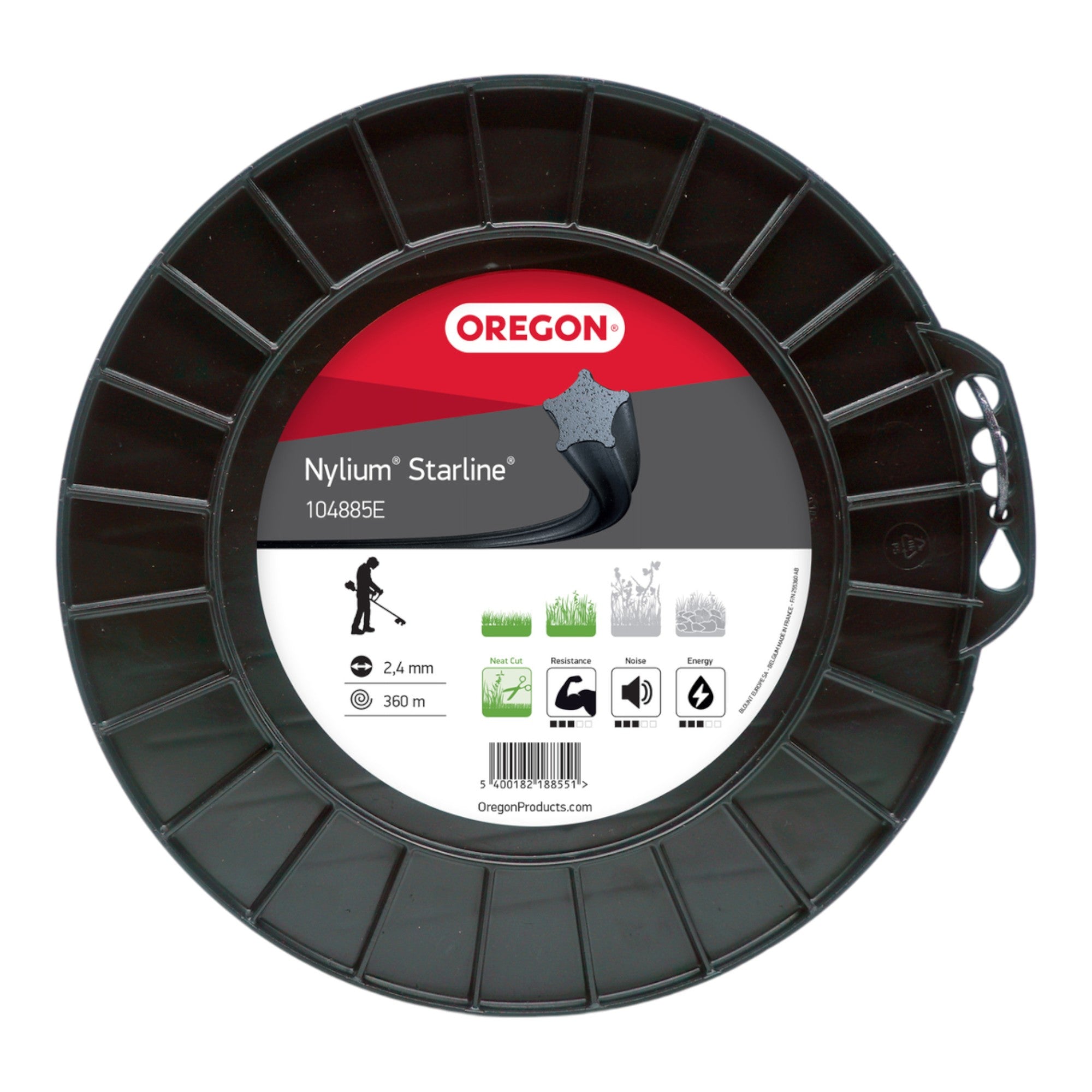 Oregon Nylium Starline Trimmerfaden 2 4 mm x 360 m 104885E fuer Benzin und Akkugeraete 0 - toolbrothers