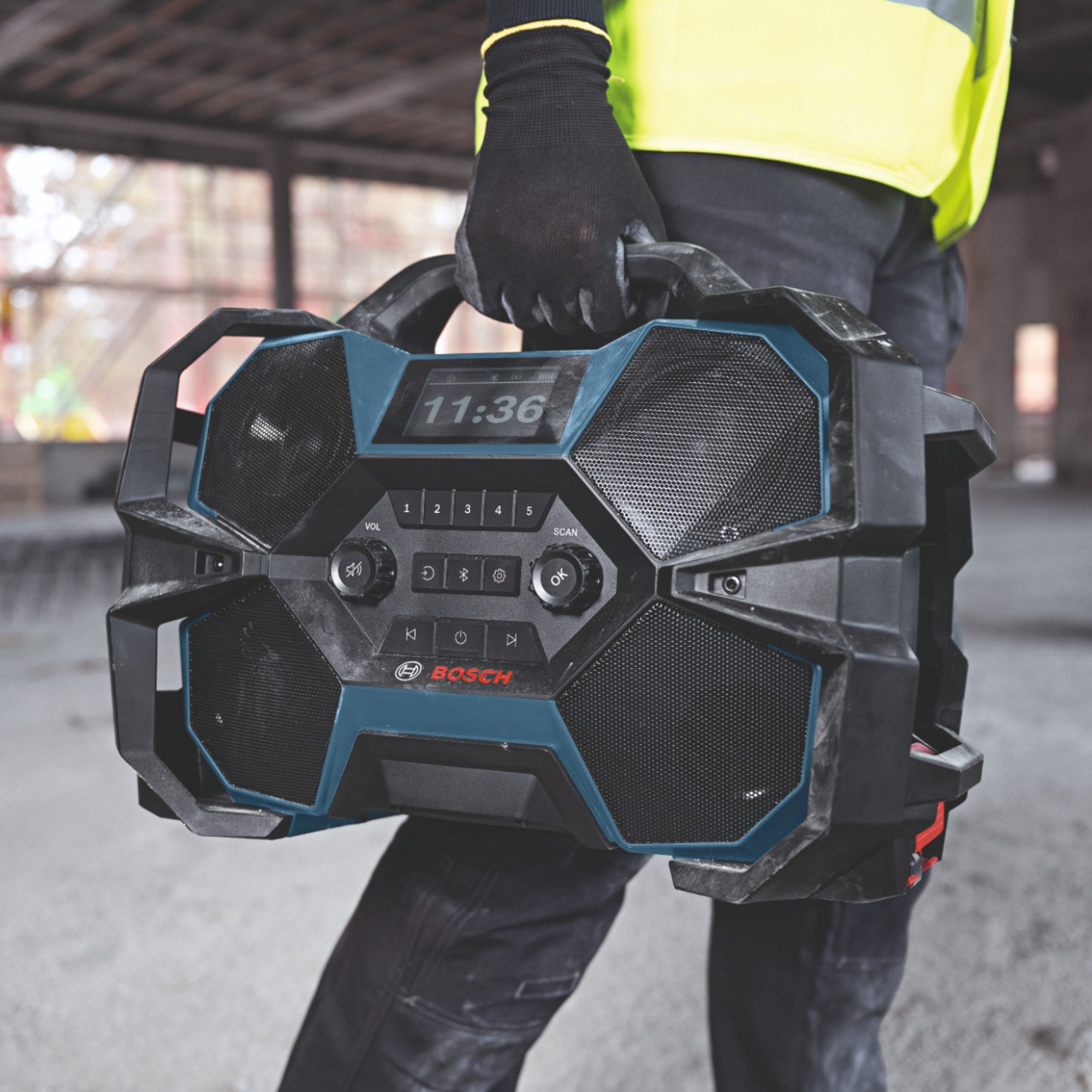 Bosch GPB 18VH 6 SRC Professional Akku Radio 12 18 V 06014A6200 FM DAB Bluetooth AUX IP54 Solo ohne Akku ohne Ladegeraet 4 - toolbrothers