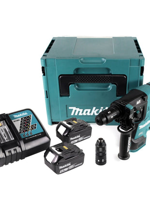 Makita DHR 281 RTJ Brushless Akku Bohrhammer 28 mm im Makpac mit 2x 18 V- 5 Ah/5000 mAh Akku und Ladegerät - Toolbrothers