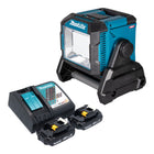 Makita ML 005 G RY Akku Baustellenleuchte 18 40 V max 3 600 lm 2x Akku 1 5 Ah Ladegeraet 0 - toolbrothers