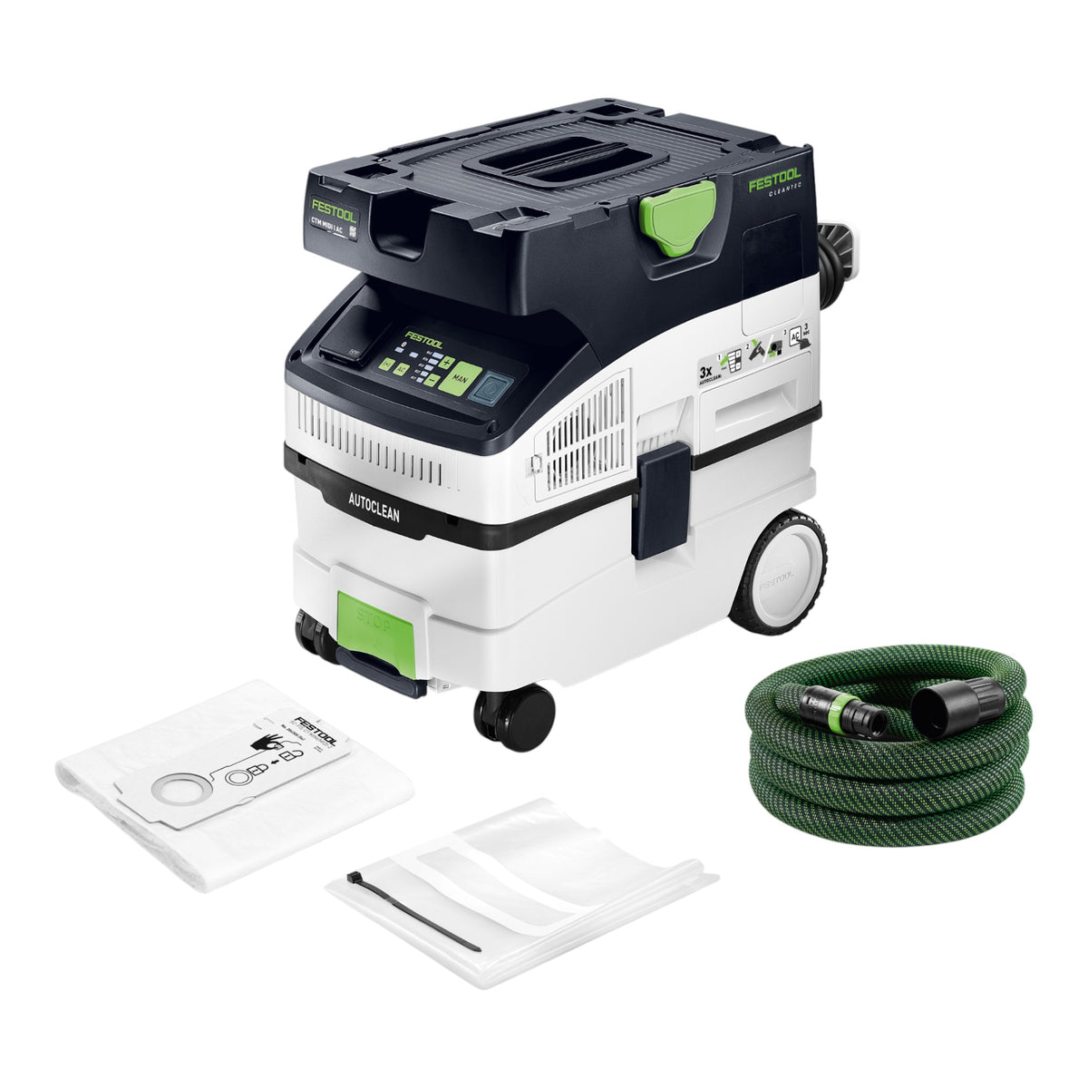Festool CTM MIDI I AC CLEANTEC Aspirador móvil 1200 W 15 l Clase de polvo M ( 578552 )
