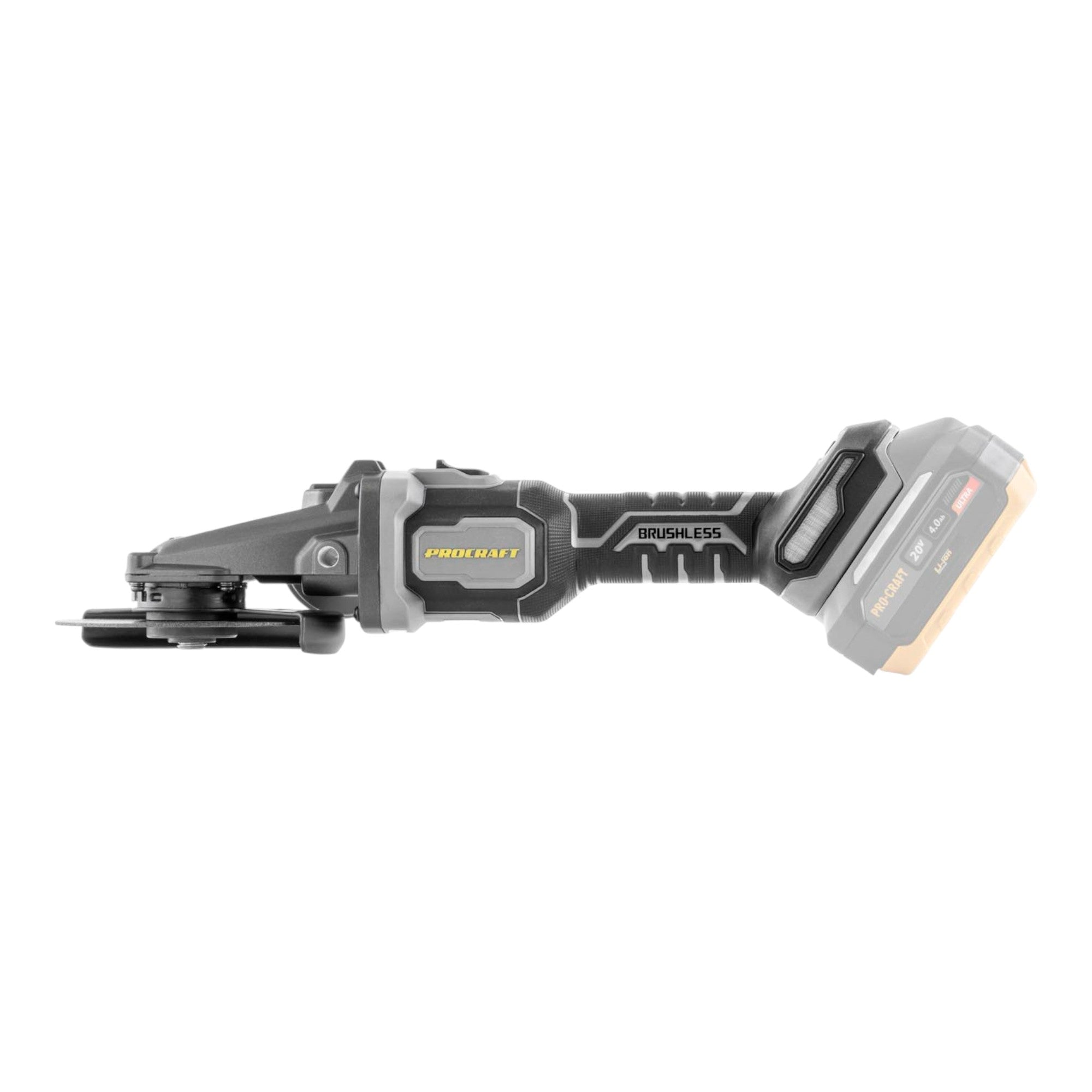 Procraft Industrial AG125Cbb Akku Flachkopf Winkelschleifer 20 V 125 mm Brushless 1x Akku 4 0 Ah RHINO Toolcase ohne Ladegeraet 2 - toolbrothers