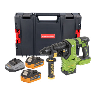 Procraft PHA30bb Akku Bohrhammer 20 V 2 8 J SDS plus Brushless 2x Akku 4 0 Ah Ladegeraet RHINO Toolcase 0 - toolbrothers