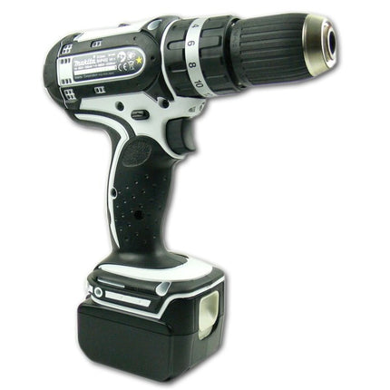 Makita BHP 452 18 V Li-ion Akku Schlagbohrschrauber weiß + Makita Akku BL1830 B+ DC18RC + Alu Koffer - Toolbrothers