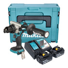 Makita DHP 492 RGJ Akku Schlagbohrschrauber 18 V 141 Nm Brushless 2x Akku 6 0 Ah Ladegeraet Makpac 0 - toolbrothers