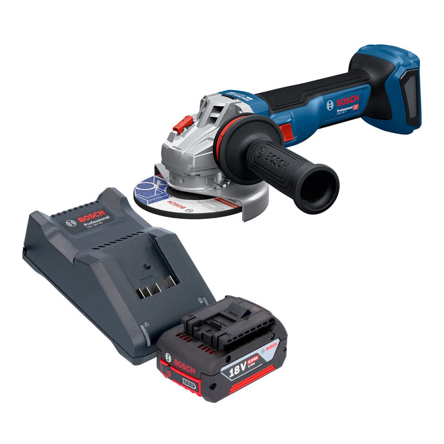 Bosch GWS 18V 11 Professional Akku Winkelschleifer 18 V 125 mm 1x Akku 4 0 Ah Ladegeraet 0 - toolbrothers