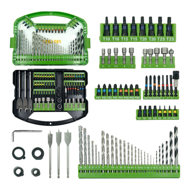Procraft DBS 101 Bit und Bohrer Set 101 teilig S2 Stahl Phillips Pozidriv Torx Hex Schlitz Vierkant 0 - toolbrothers