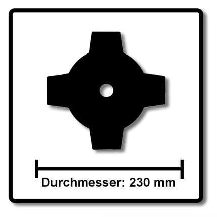 Makita 4 Zahn Schlagmesser 230 x 1,8 x 4 x 25,4 mm ( B-14118 ) für DUR 365 / UR 2300 - Toolbrothers