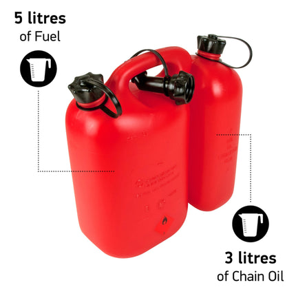 Oregon Kombikanister 5 3 l rot fuer Kraftstoff und Kettenoel 562407  1 - toolbrothers