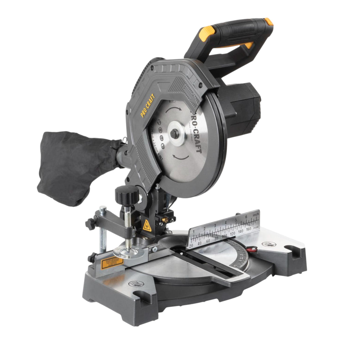 Sierra ingletadora a batería Procraft PGS20bb 20 V 210 mm sin escobillas + 2 baterías de 4,0 Ah + cargador
