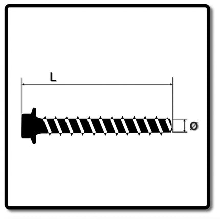 HECO MULTI-MONTI-plus SS Betonschraube 7,5 x 80 mm 150 Stk. SW 10 Sechskantkopf verzinkt A2K ( 3x 48397 ) - Toolbrothers