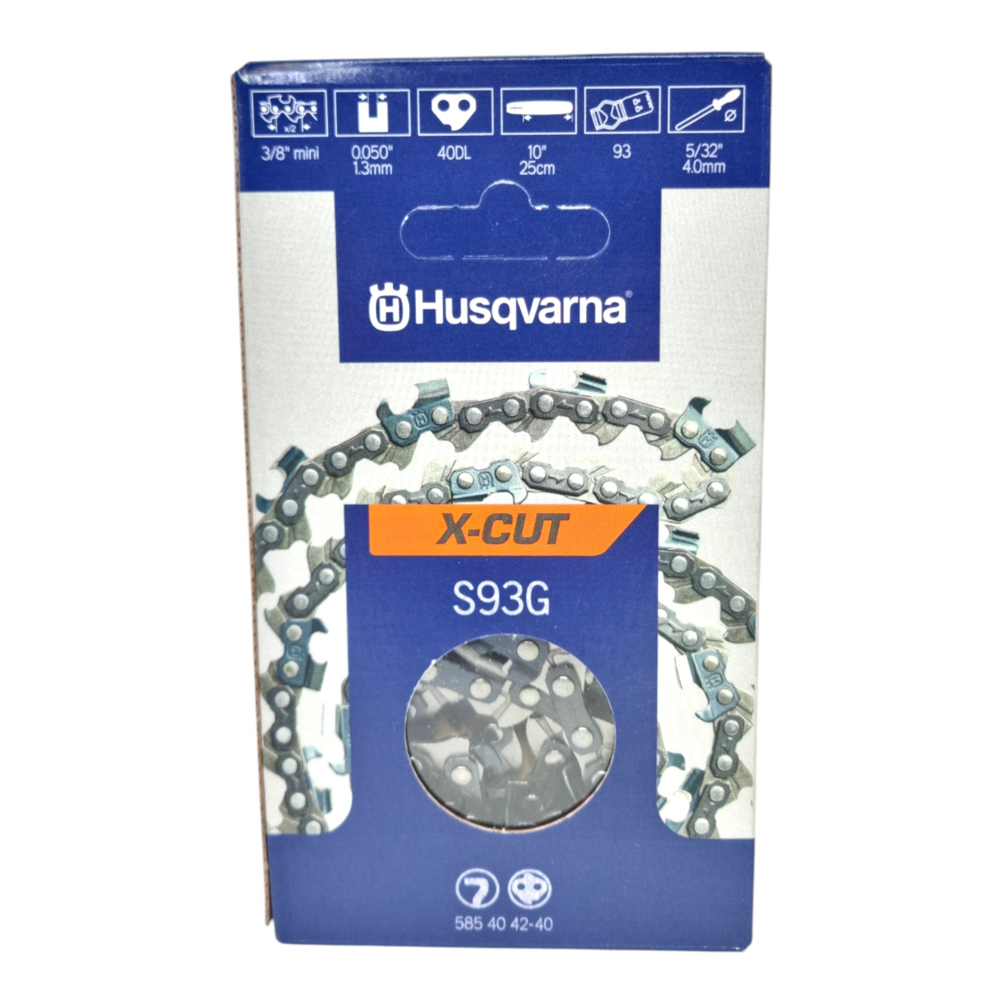 Husqvarna X CUT S93G Saegekette 25 cm 3 8 1 3 mm 40 TG 585404240 fuer Kettensaege 1 - toolbrothers