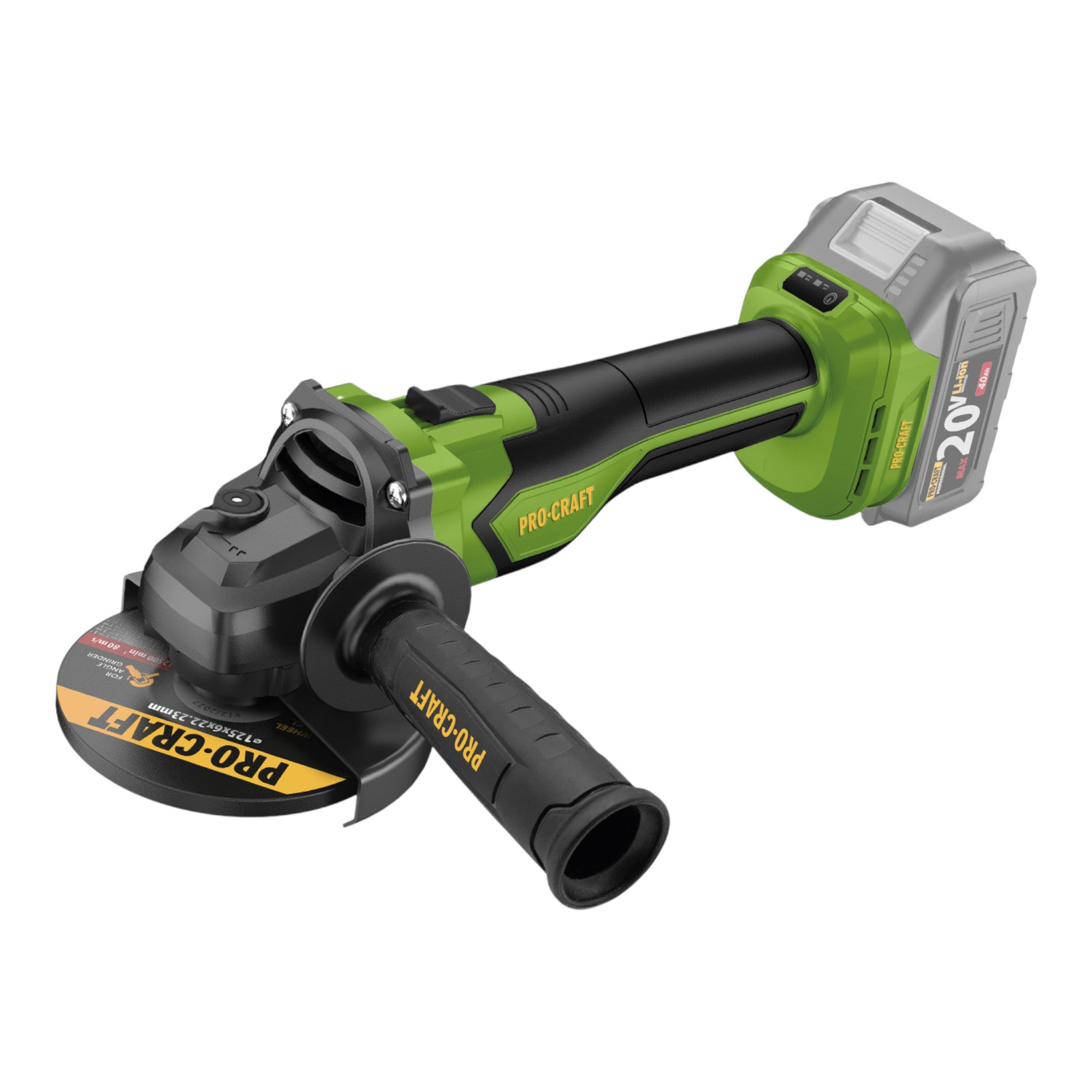 Procraft PGA22 BB Akku Winkelschleifer 20 V 125 mm Brushless 1x Akku 4 0 Ah RHINO Toolcase ohne Ladegeraet 4 - toolbrothers